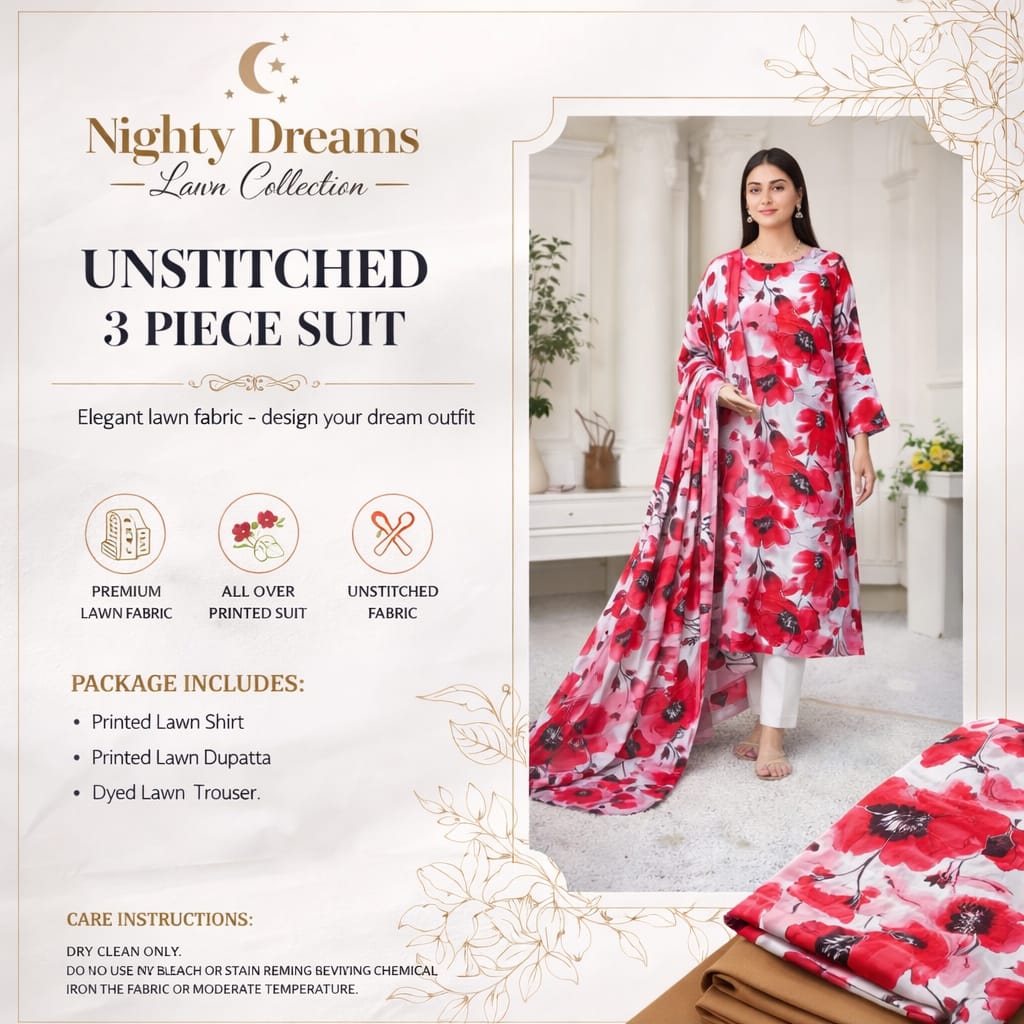 Summer Special Unstitched 3 Piece Dress β Ladies Collection