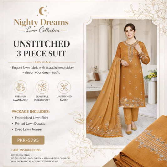 Summer Special Unstitched 3 Piece Dress – Ladies Collection