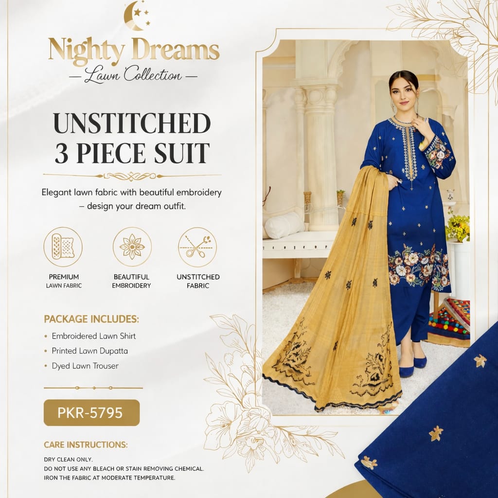 Summer Special Unstitched 3 Piece Dress β Ladies Collection