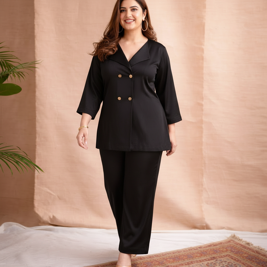 Stylish Women’s 2 Piece Lounge Set – Elegant Button Detail Top & Trouser | Perfect for All Occasions  Comfortable Casual & Nightwear