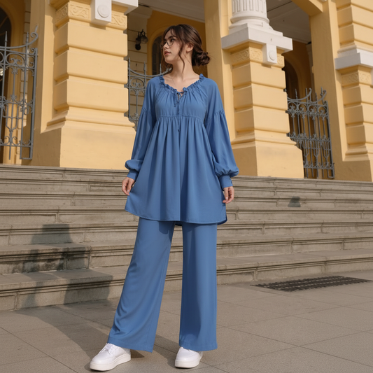 Elegant Silk Co-Ord Set for Women | Premium Casual Wear | Trendy Loose Fit Outfit