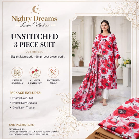 Summer Special Unstitched 3 Piece Dress – Ladies Collection