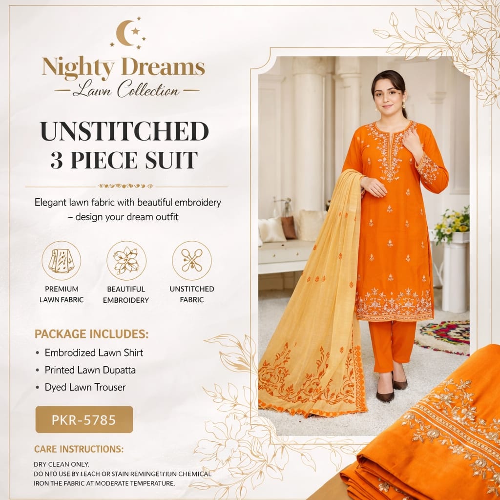 Summer Special Unstitched 3 Piece Dress – Ladies Collection