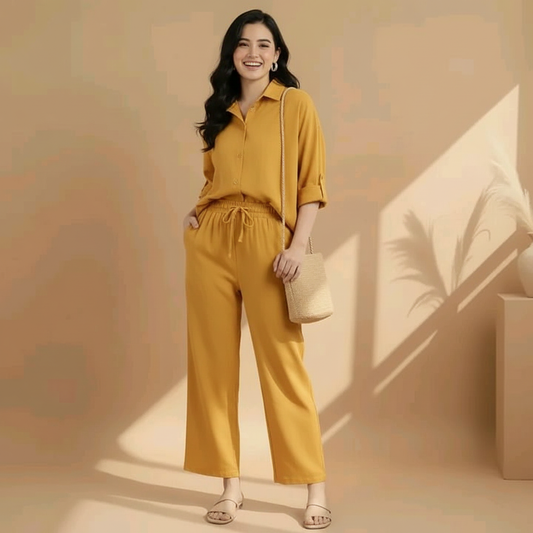 Elegant Co-Ord Set for Women | Casual Chic Two Piece Outfit  Comfortable & Stylish Daily Wear  Trendy Loose Fit Set