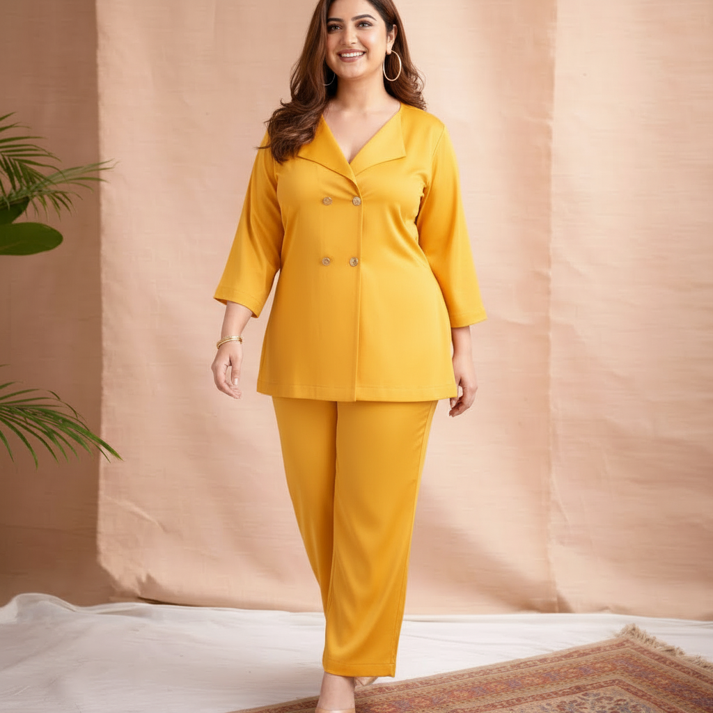 Stylish Women’s 2 Piece Lounge Set – Elegant Button Detail Top & Trouser | Perfect for All Occasions  Comfortable Casual & Nightwear