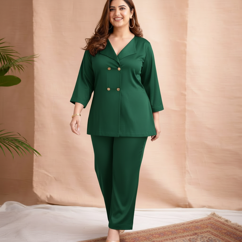 Stylish Women’s 2 Piece Lounge Set – Elegant Button Detail Top & Trouser | Perfect for All Occasions  Comfortable Casual & Nightwear
