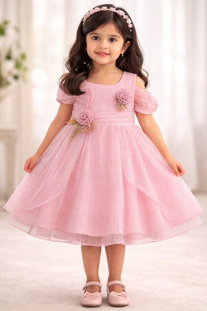 Cute 2-Piece Frock with Pajama Set for Girls (4–14 Years)